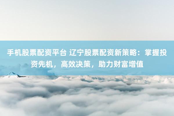手机股票配资平台 辽宁股票配资新策略：掌握投资先机，高效决策，助力财富增值