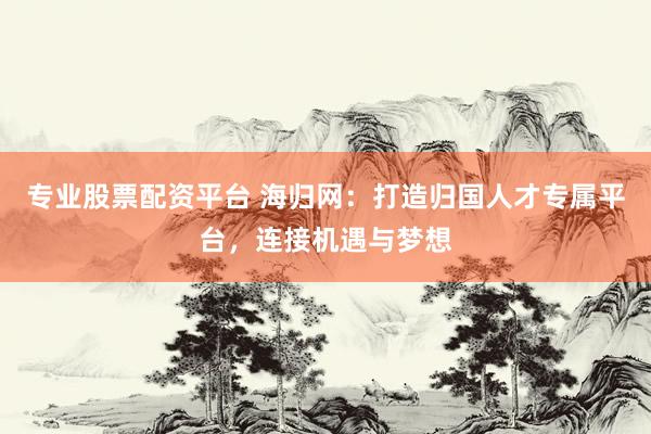 专业股票配资平台 海归网：打造归国人才专属平台，连接机遇与梦想