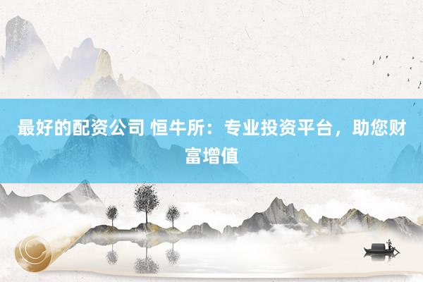 最好的配资公司 恒牛所：专业投资平台，助您财富增值