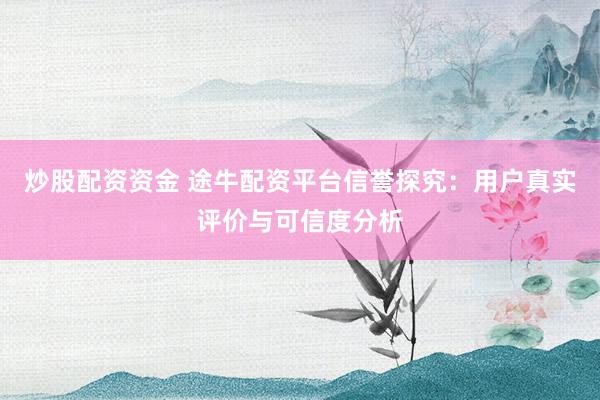炒股配资资金 途牛配资平台信誉探究：用户真实评价与可信度分析