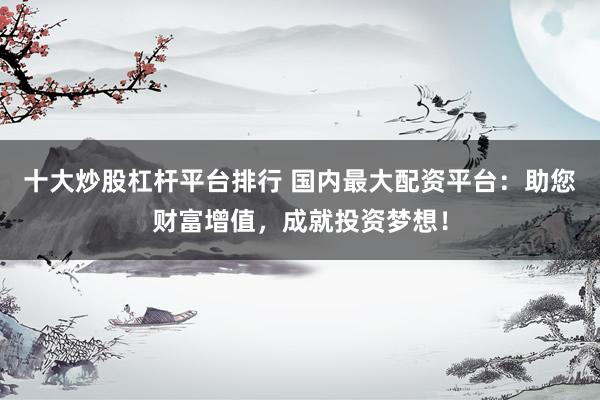 十大炒股杠杆平台排行 国内最大配资平台:助您财富增值,成就投资梦想!